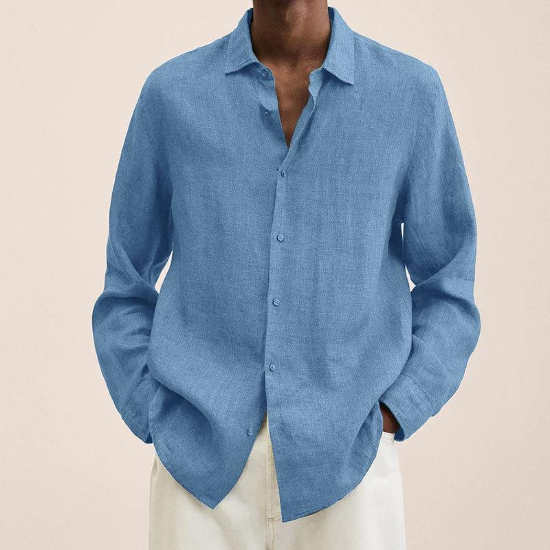 Men's Elegant Cotton Dress Shirt - Formal Occasion