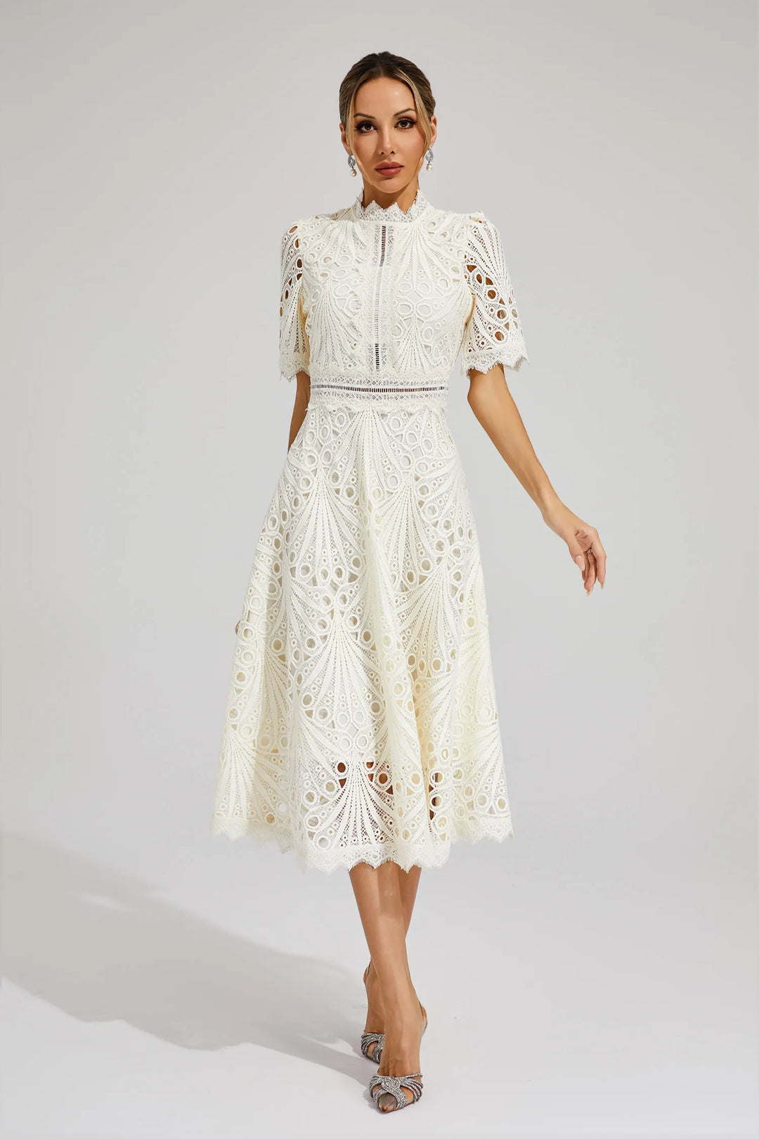 Sophia | Women's Lace Midi Dress, Formal