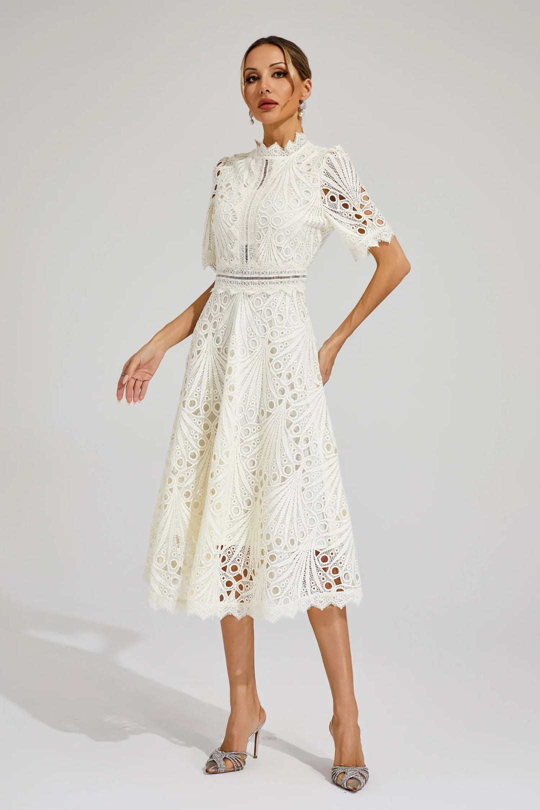 Sophia | Women's Lace Midi Dress, Formal