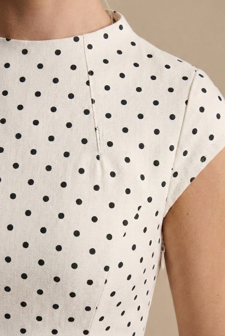 Women's Polka Dot Chiffon Maxi Dress - Summer Casual