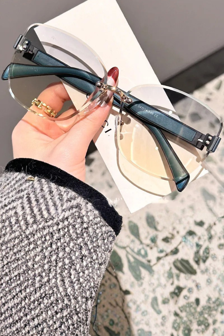 Women's Rimless Cat Eye Gradient Sunglasses - Summer Accessory