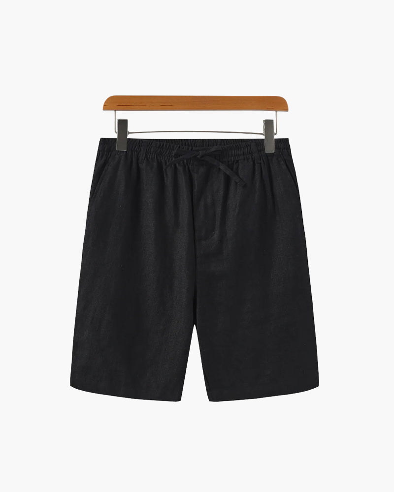 Men's Linen Shorts - Relaxed Fit with Zip Pocket Detail
