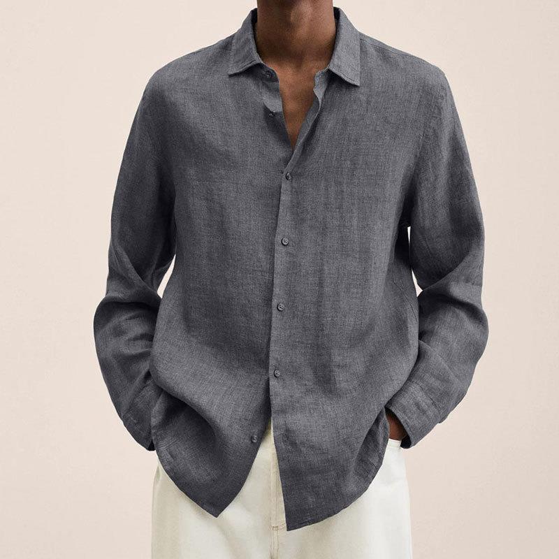 Men's Elegant Cotton Dress Shirt - Formal Occasion