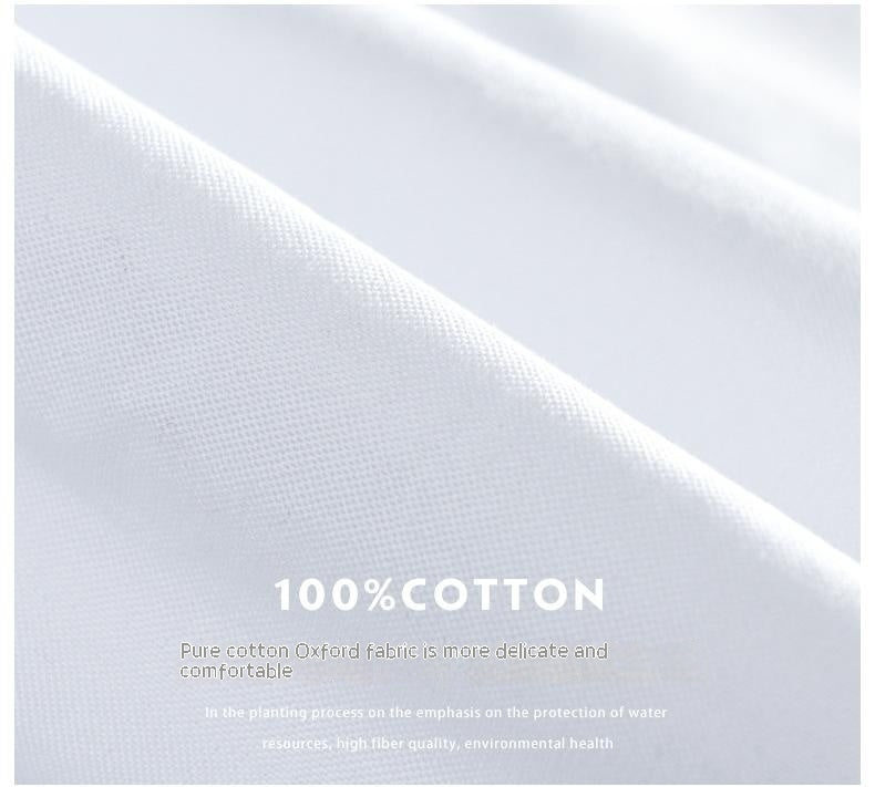 Men's Casual Breathable Cotton Oxford Shirt - Summer Outing