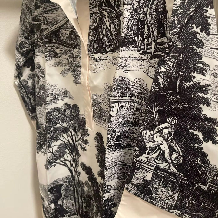Emily | Women's Cotton Vintage Print Mini Dress