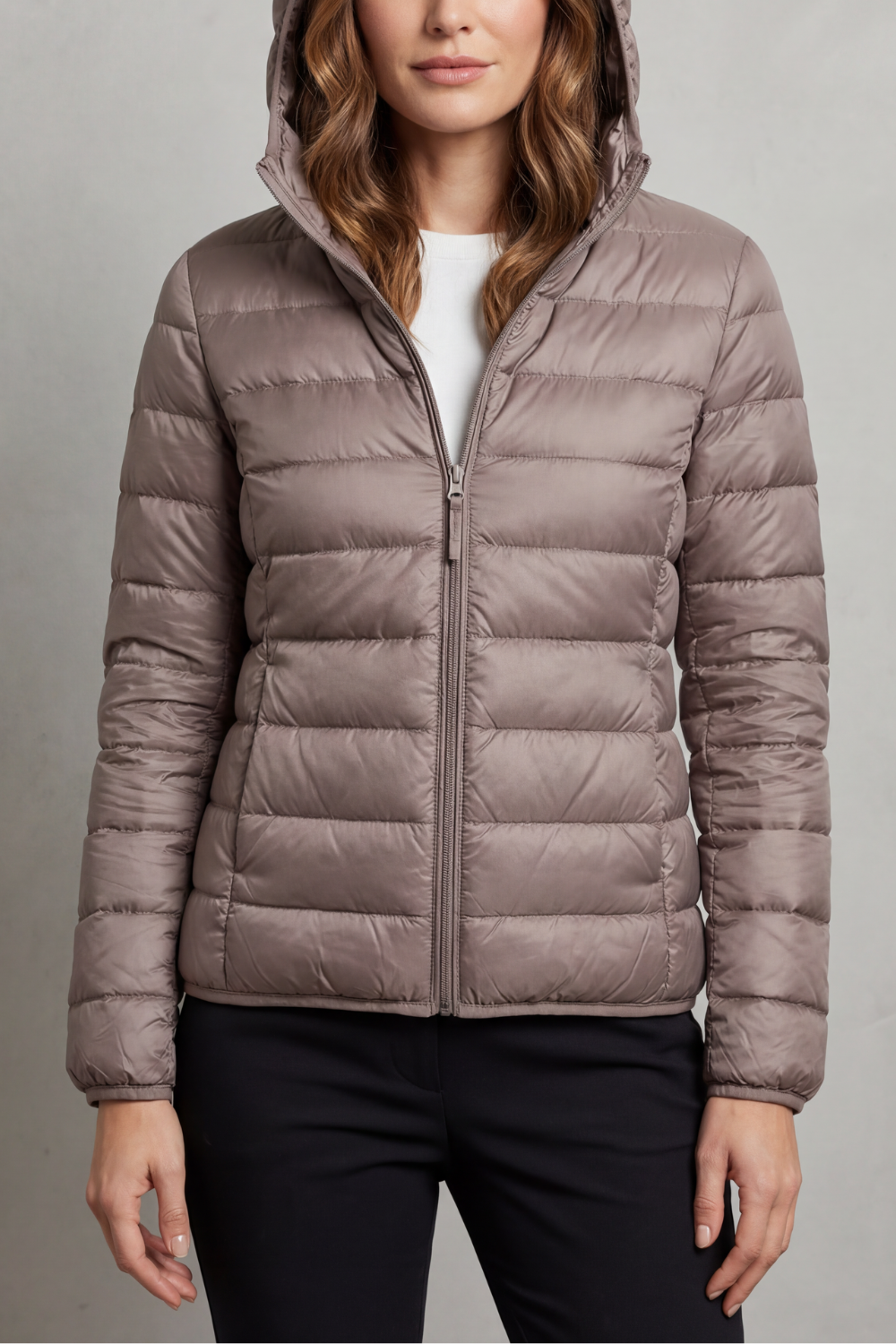 Lightweight Packable Hooded Puffer Jacket for Women