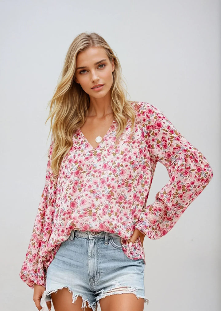 Emma | Women's Floral Casual Blouse, Everyday Wear