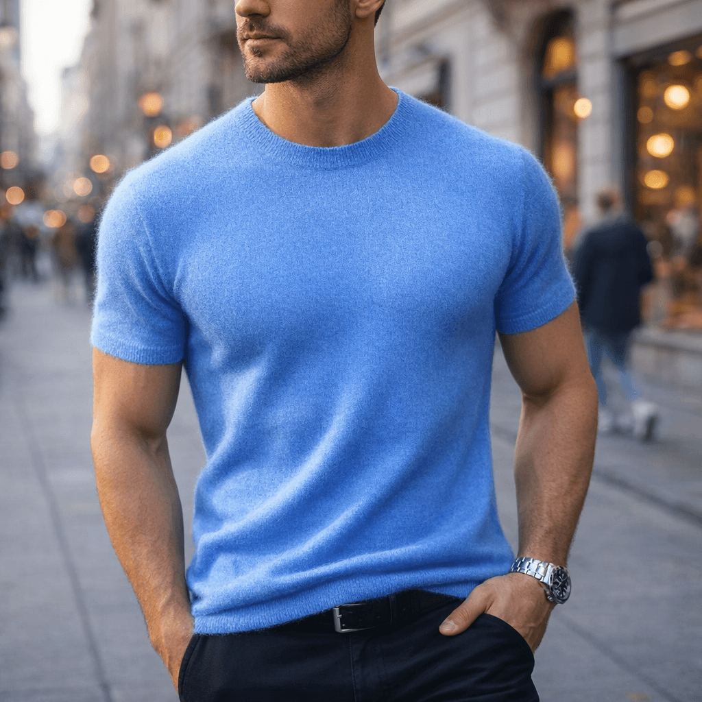 Men's Casual Cashmere T-Shirt - Soft Everyday Wear