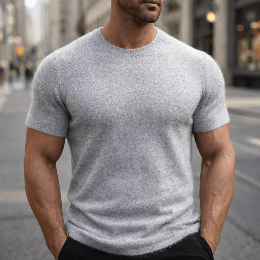 Men's Casual Cashmere T-Shirt - Soft Everyday Wear