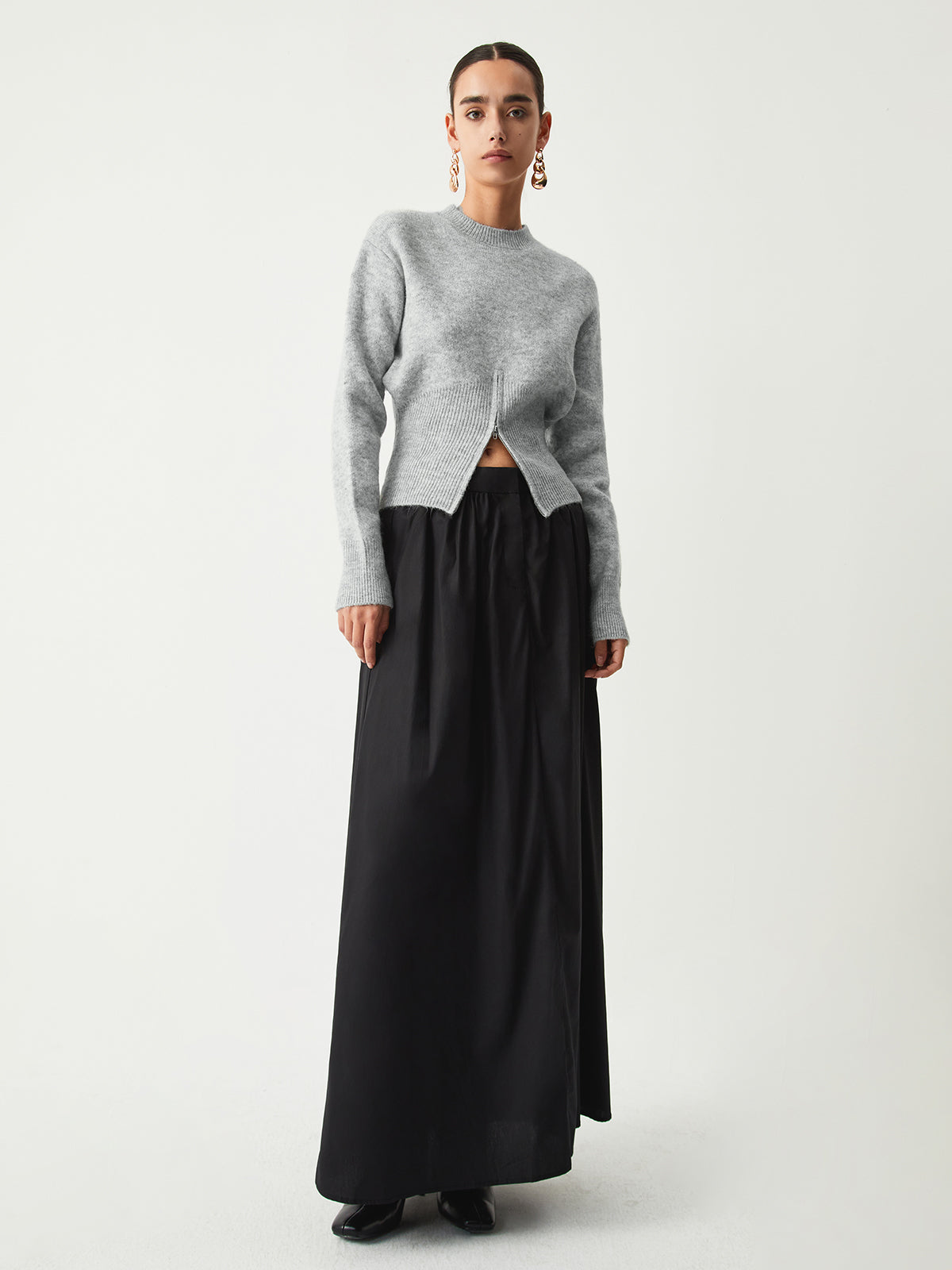 Women's Fuzzy Half Zip Sweater