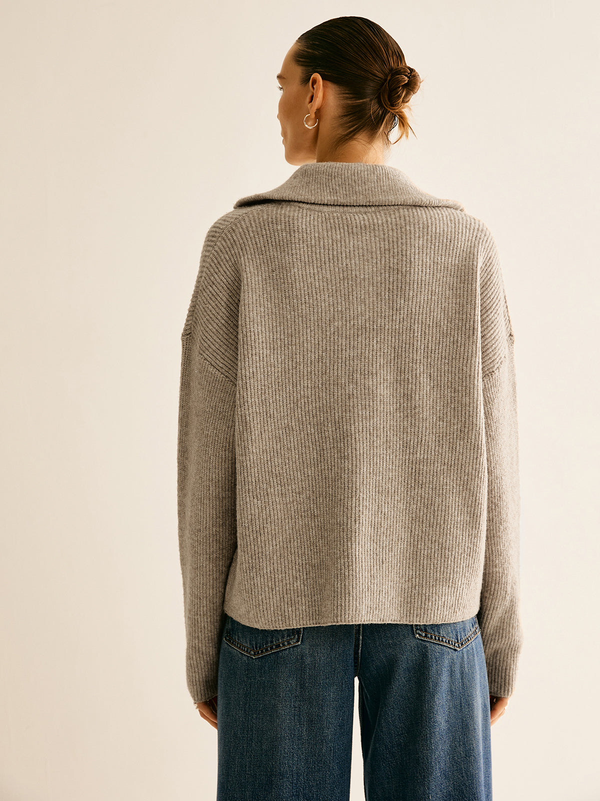 Women's Wool-Blend Zipper Sweater Co-ords