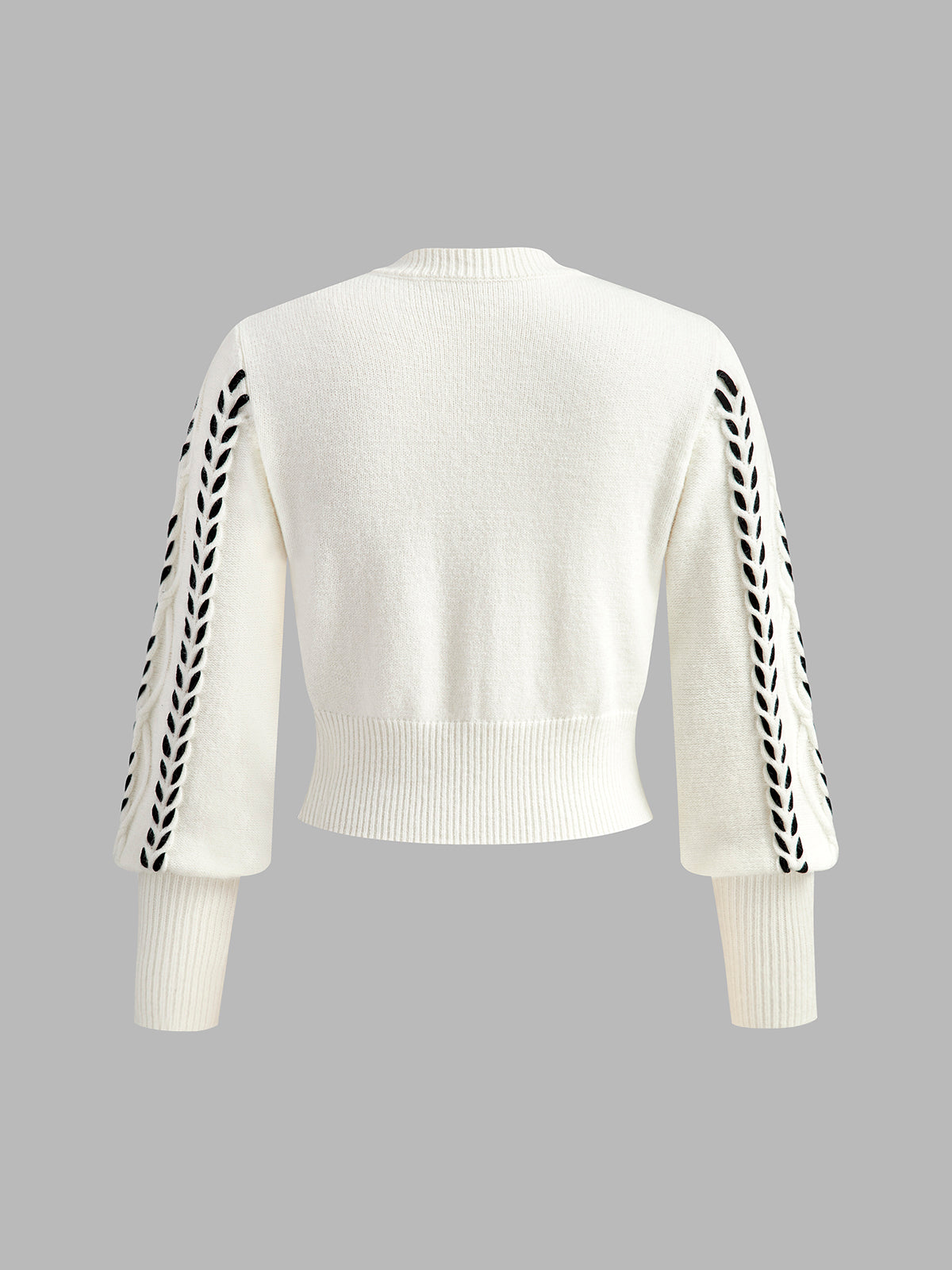 Women's Cinched Sweater with Contrast Binding