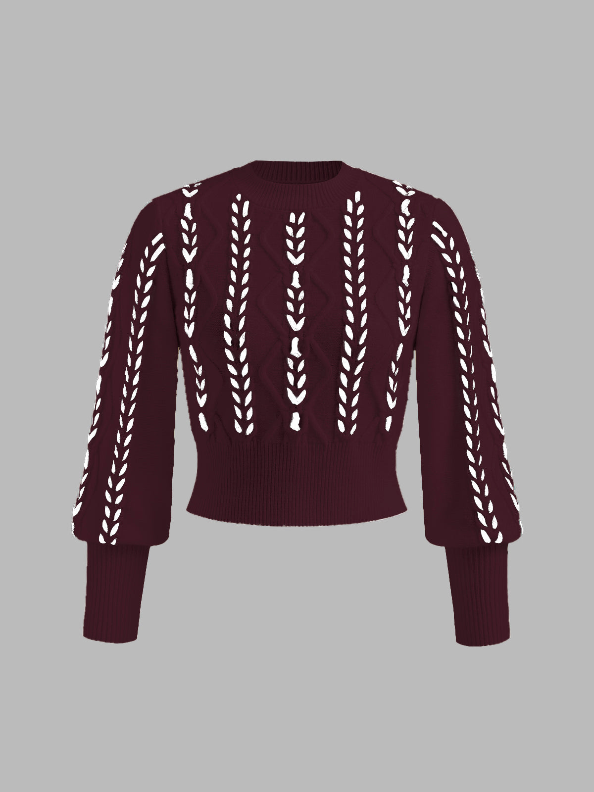 Women's Cinched Sweater with Contrast Binding