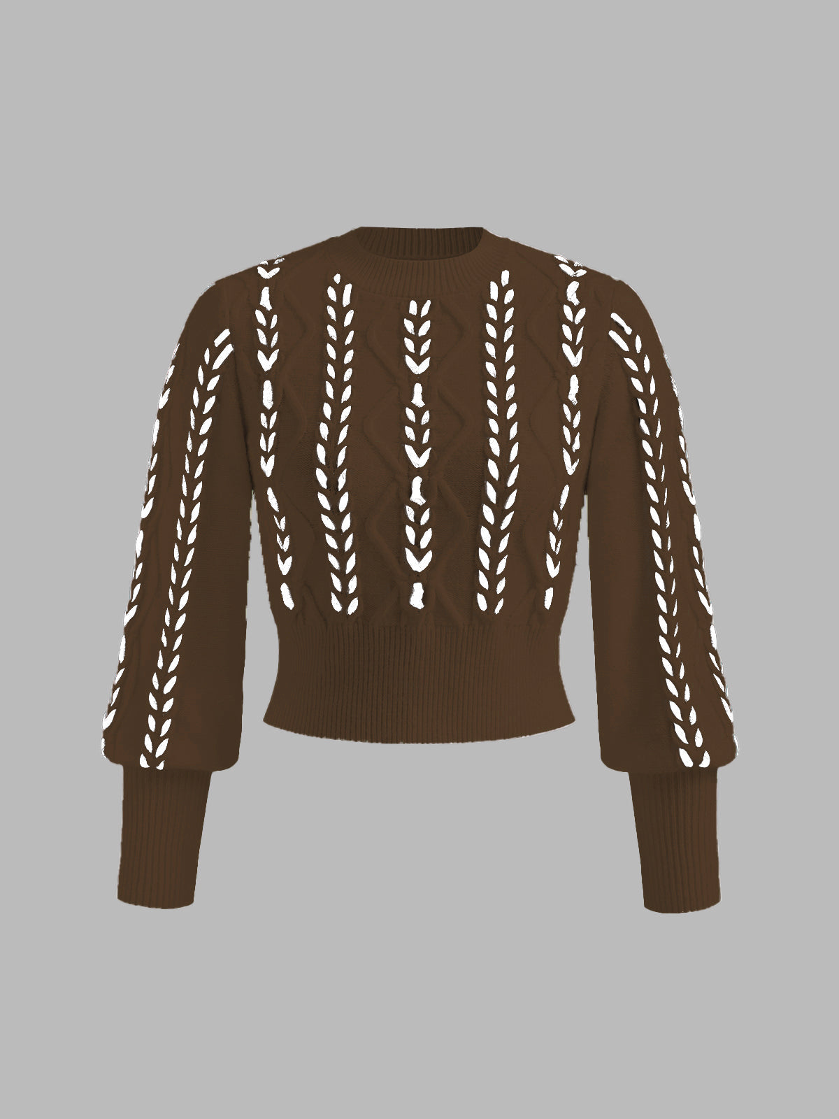 Women's Cinched Sweater with Contrast Binding