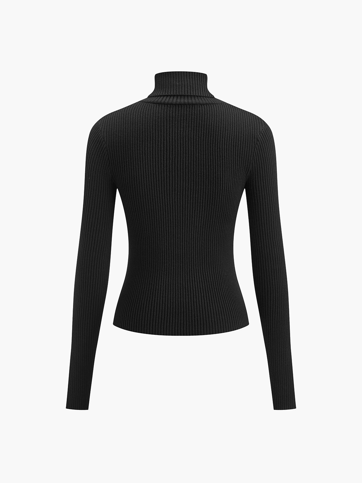 Women's Slim Knit Minimalist Turtleneck Top