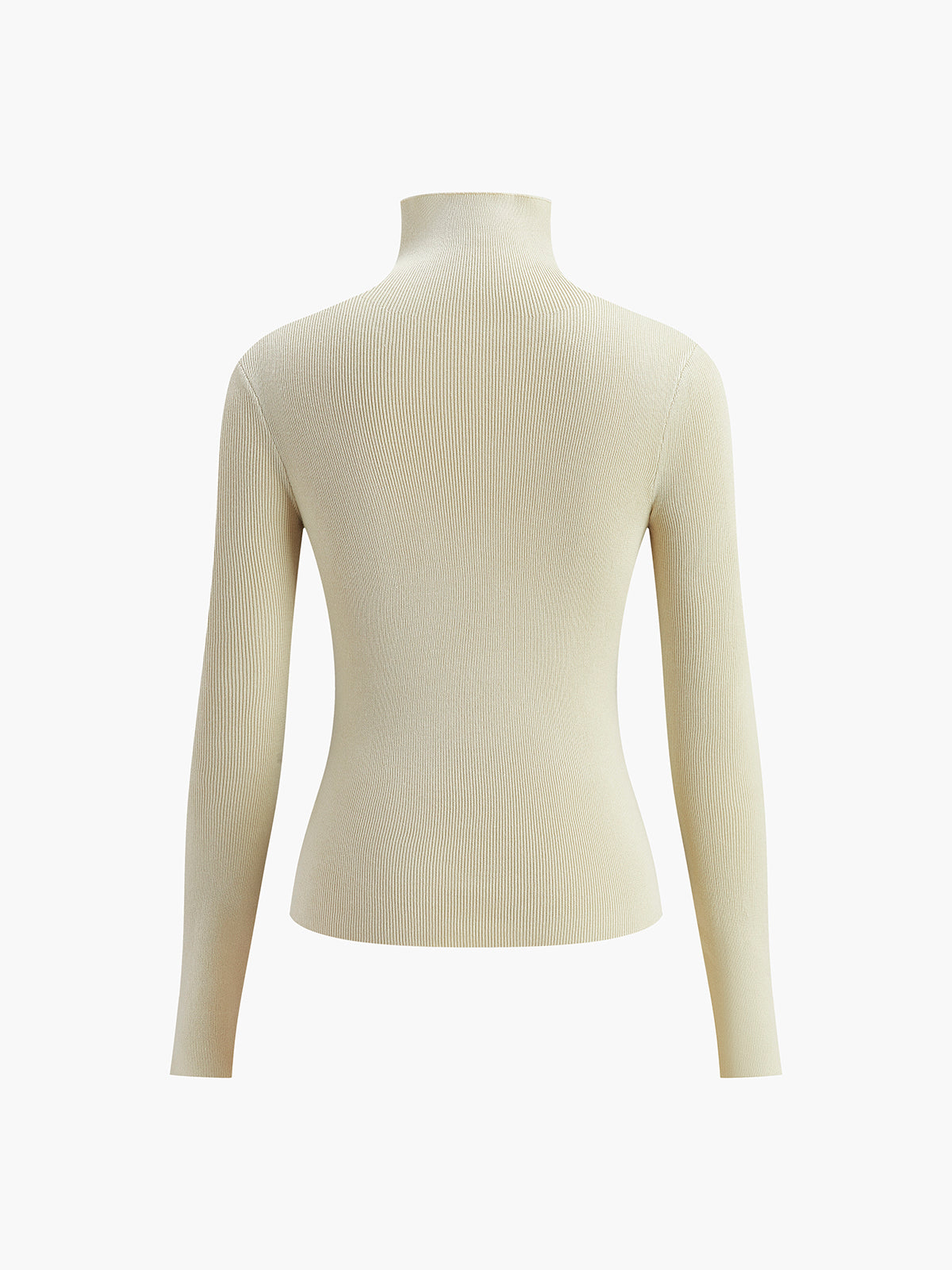 Women's Long Sleeve Two Tone Double Sided Knit Top