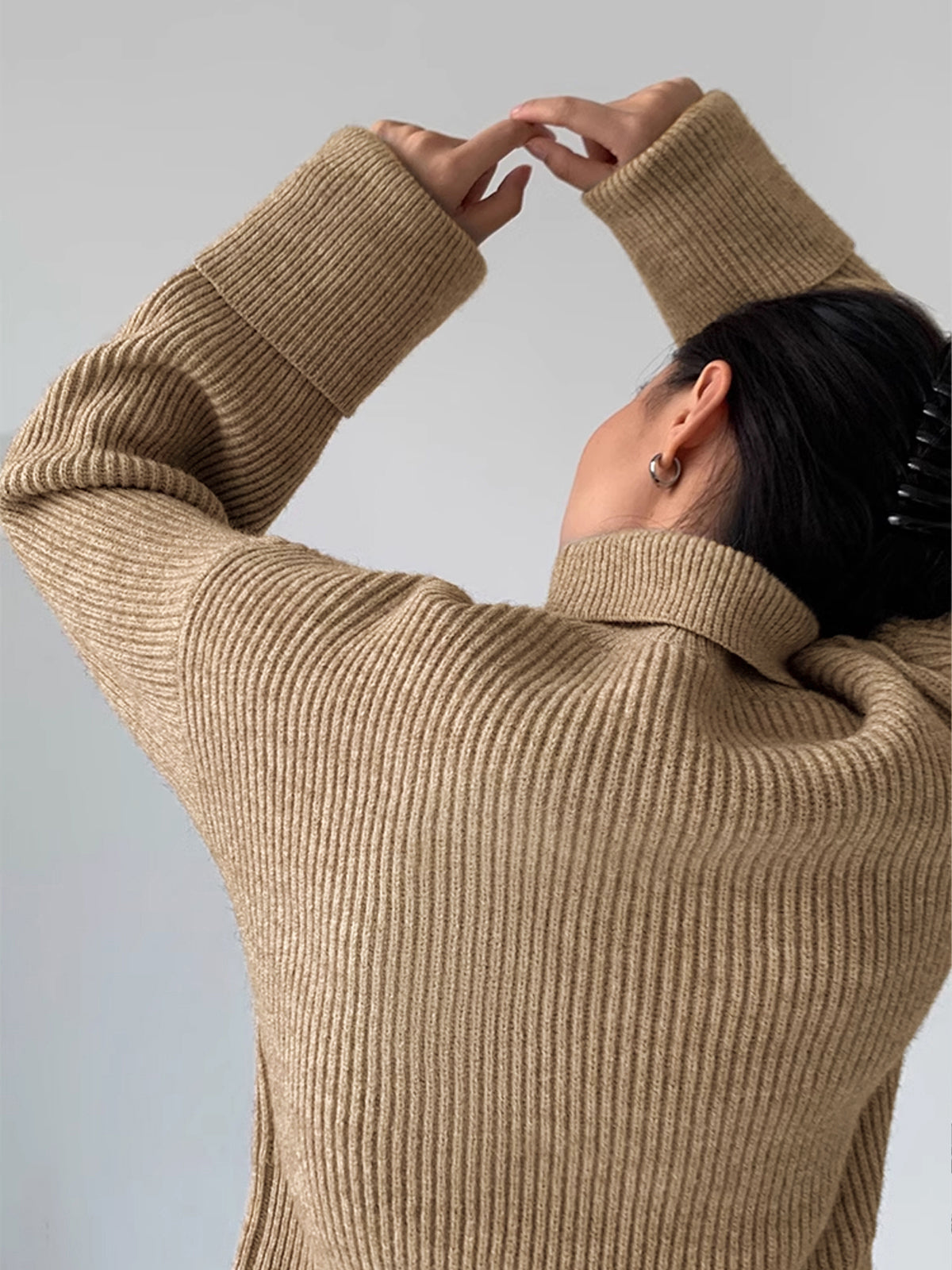Women's Warm Ribbed Turtleneck Sweater