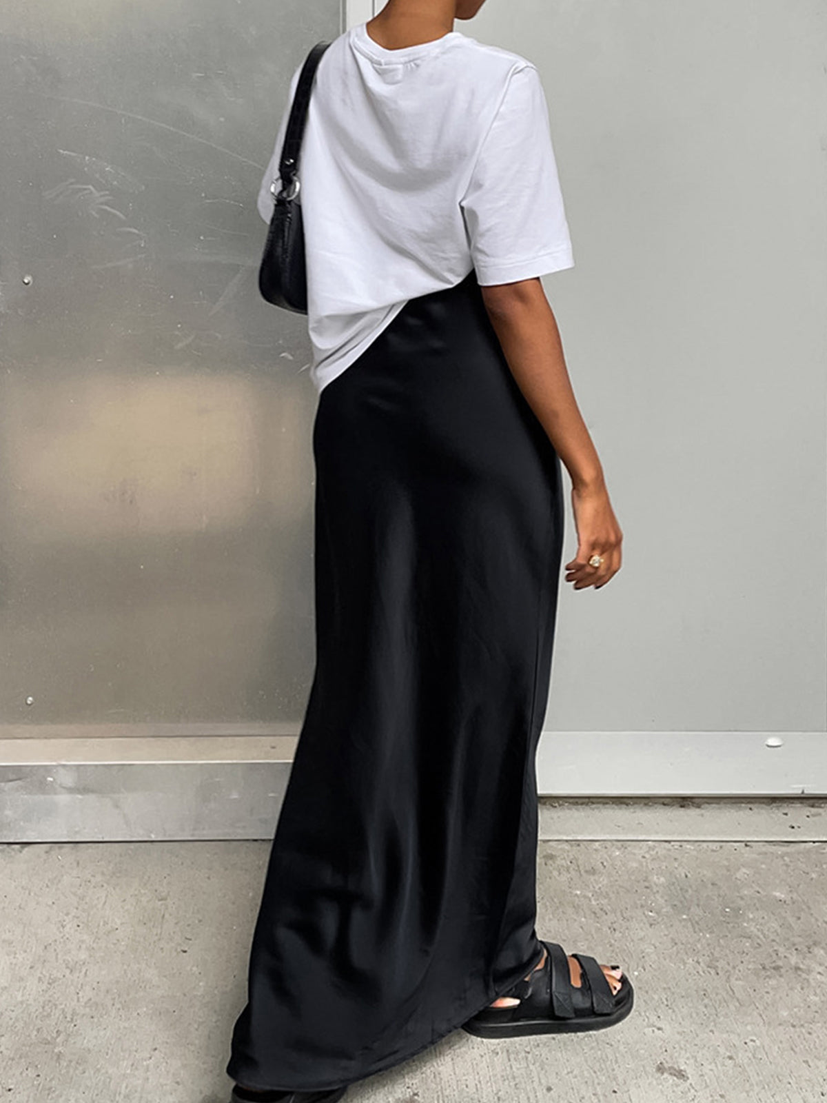 Women's Maxi Skirt - Utility Satin Design