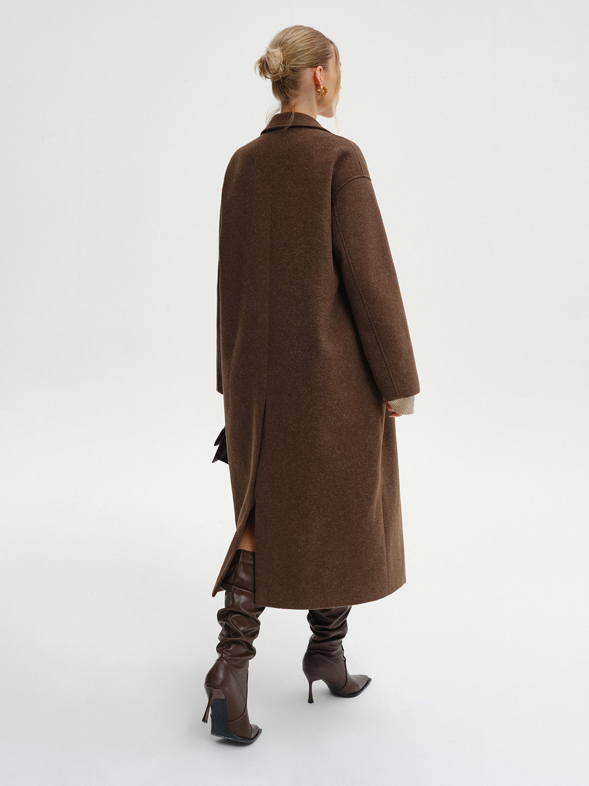 Women's Oversized Long Tweed Coat