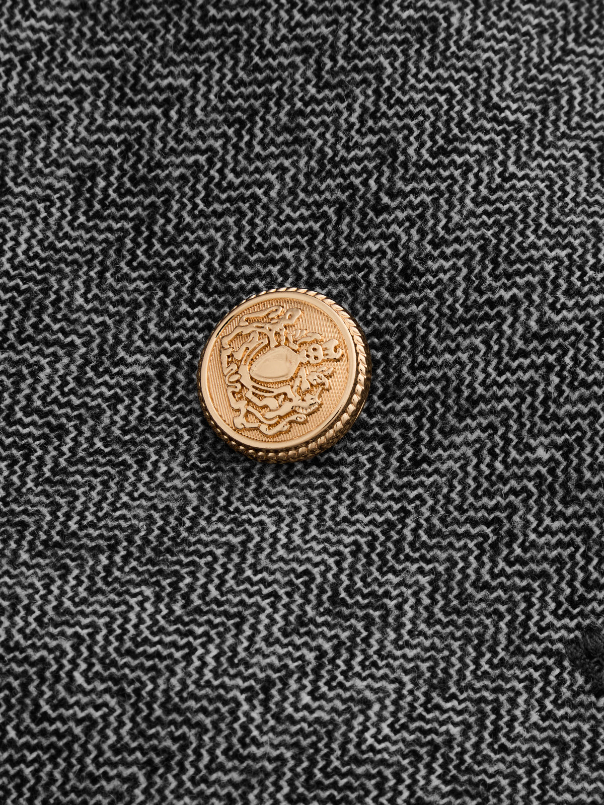 Women's Herringbone Wool Blend Double-Breasted Blazer