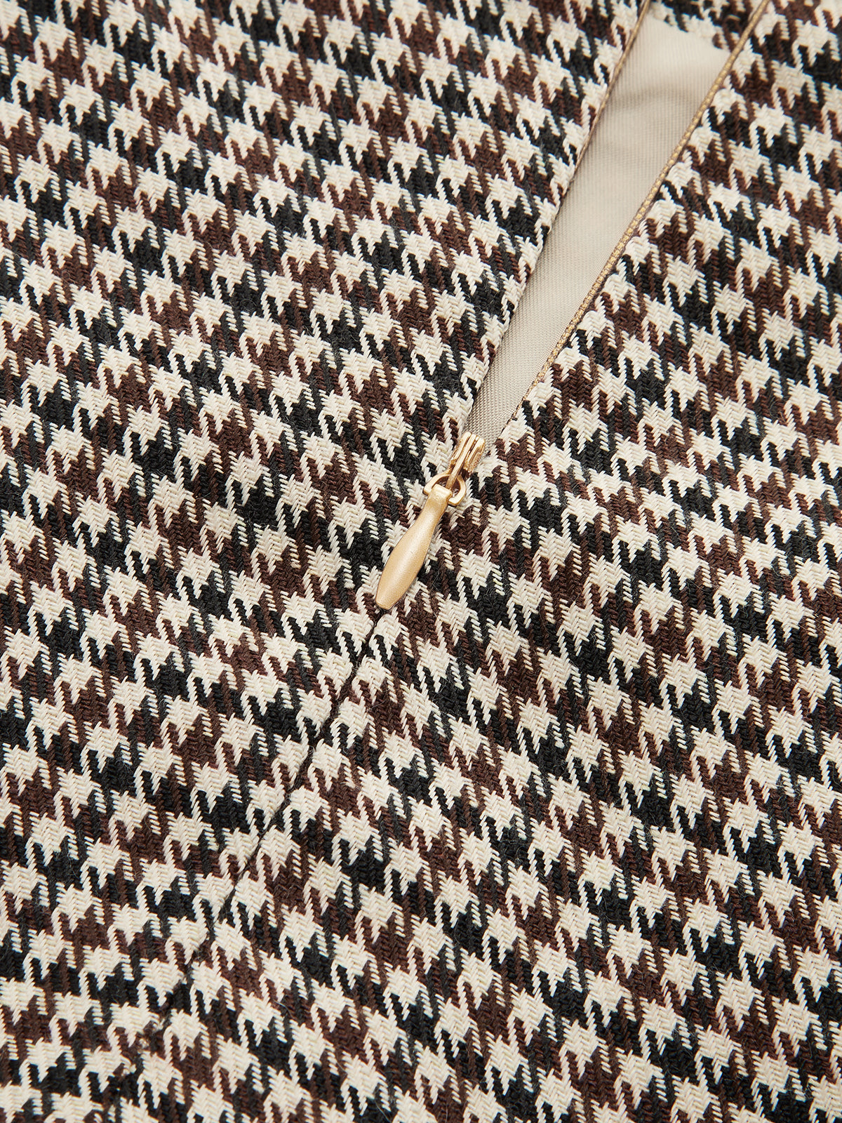 Women's Houndstooth Midi Pencil Skirt