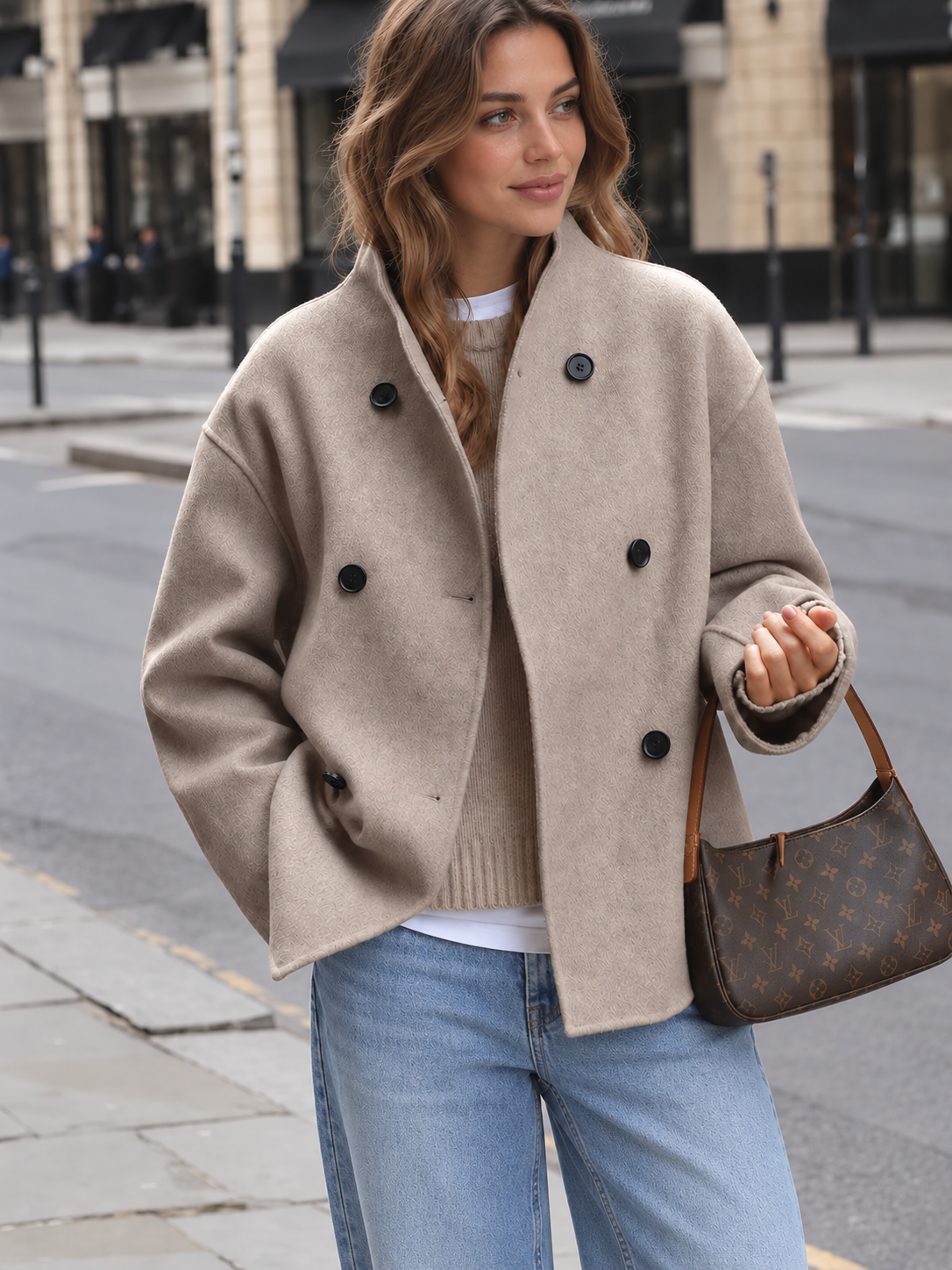 Women's Oversized Button-Down Jacket