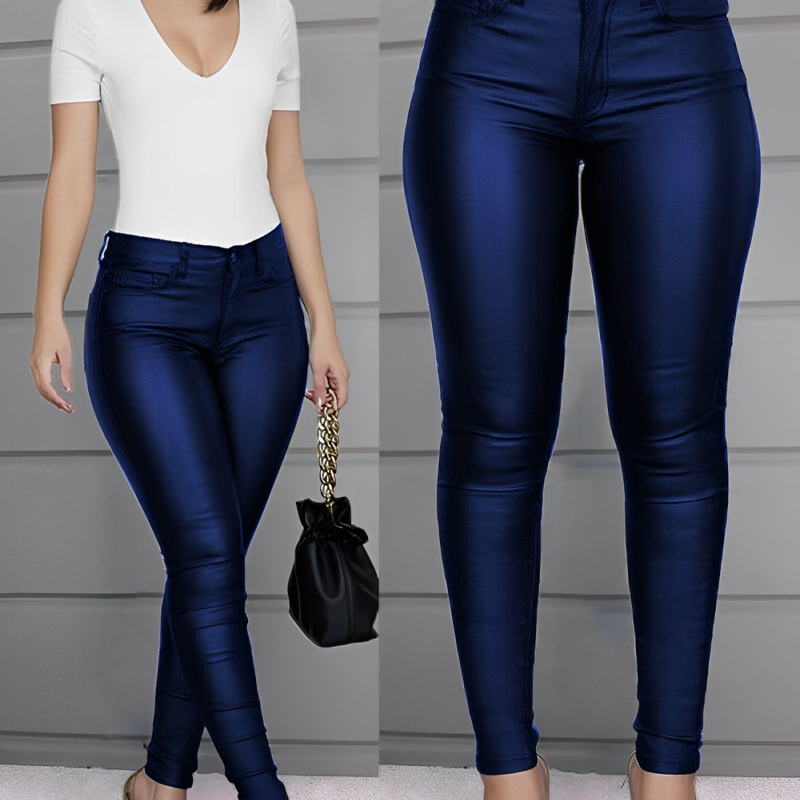 Emily | Women's Slim Fit Leather Pants, Casual