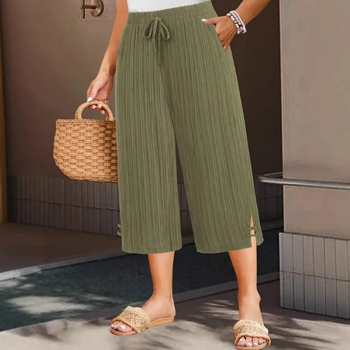Christine | Women's Linen Wide-Leg Pants, Casual