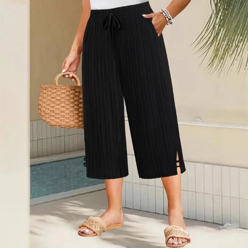 Christine | Women's Linen Wide-Leg Pants, Casual