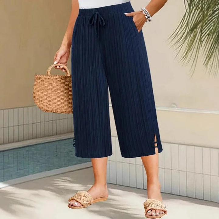 Christine | Women's Linen Wide-Leg Pants, Casual