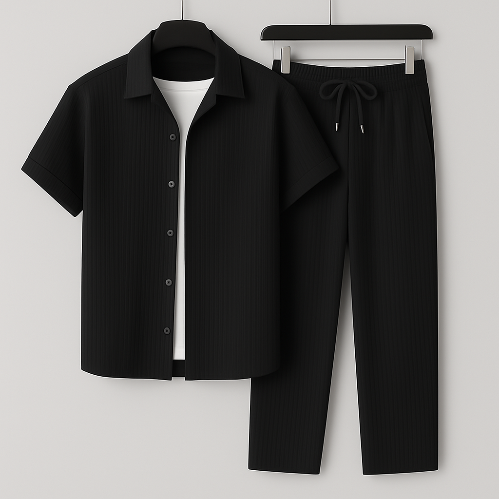 Women's Relaxed Linen Top and Pants Set - Casual