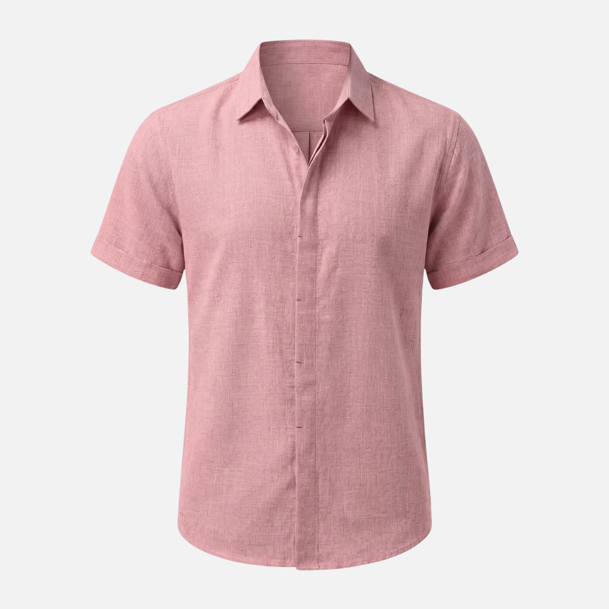 Men's Casual Breathable Linen Button-Up Shirt - Summer Outing