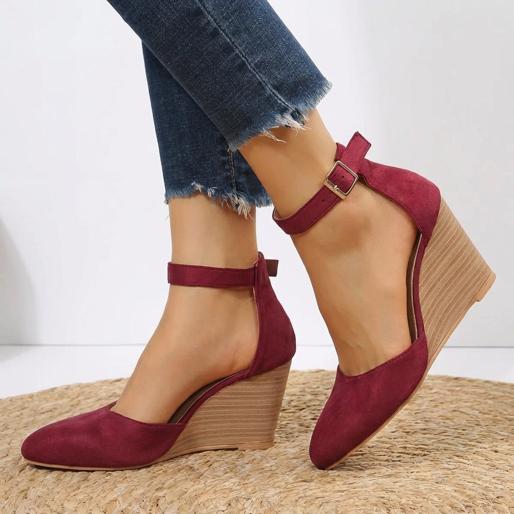 Women's Pointed Toe Wedge Heels - Summer Casual