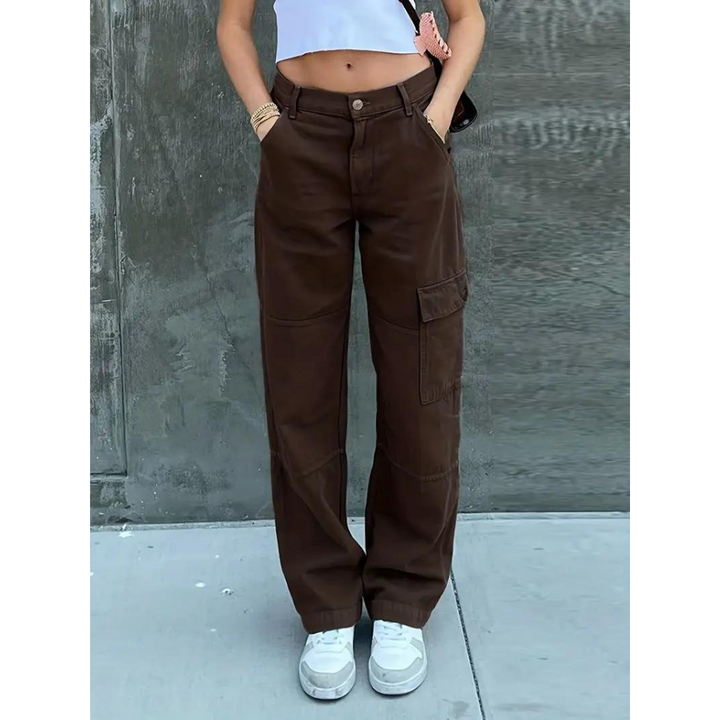 Emily | Women's Cotton Cargo Pants, Casual Everyday Wear