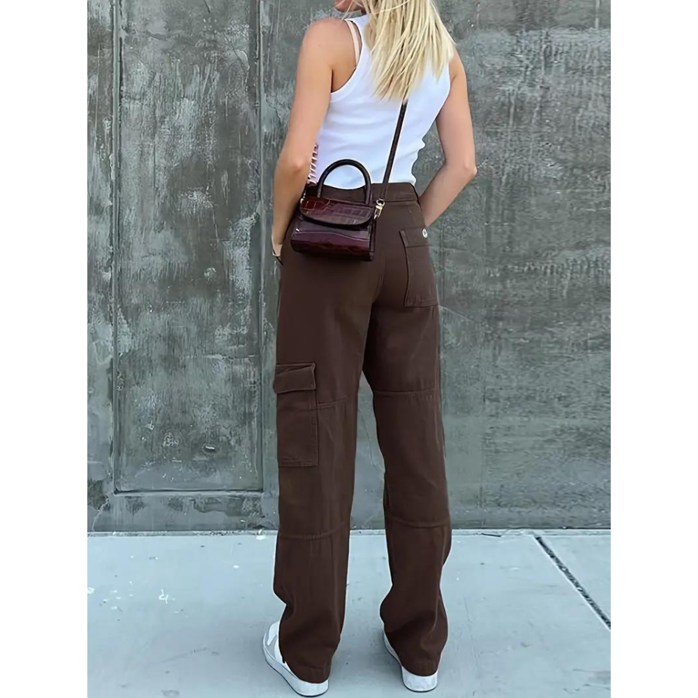 Emily | Women's Cotton Cargo Pants, Casual Everyday Wear