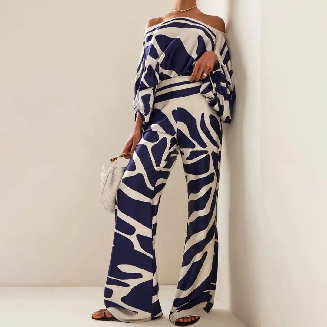 Julie | Women's Satin Two-Piece Set, Evening