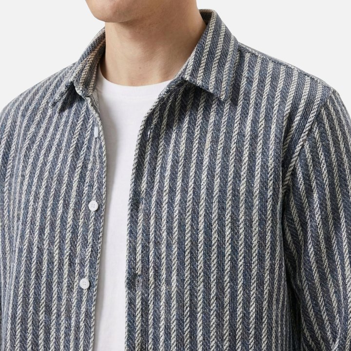 Men's Casual Striped Cotton Shirt - Everyday Wear