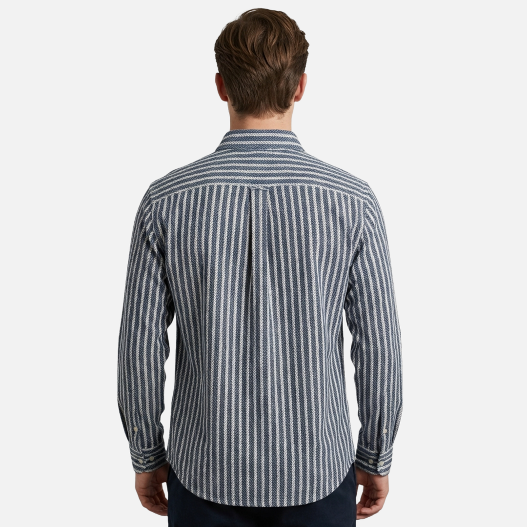 Men's Casual Striped Cotton Shirt - Everyday Wear