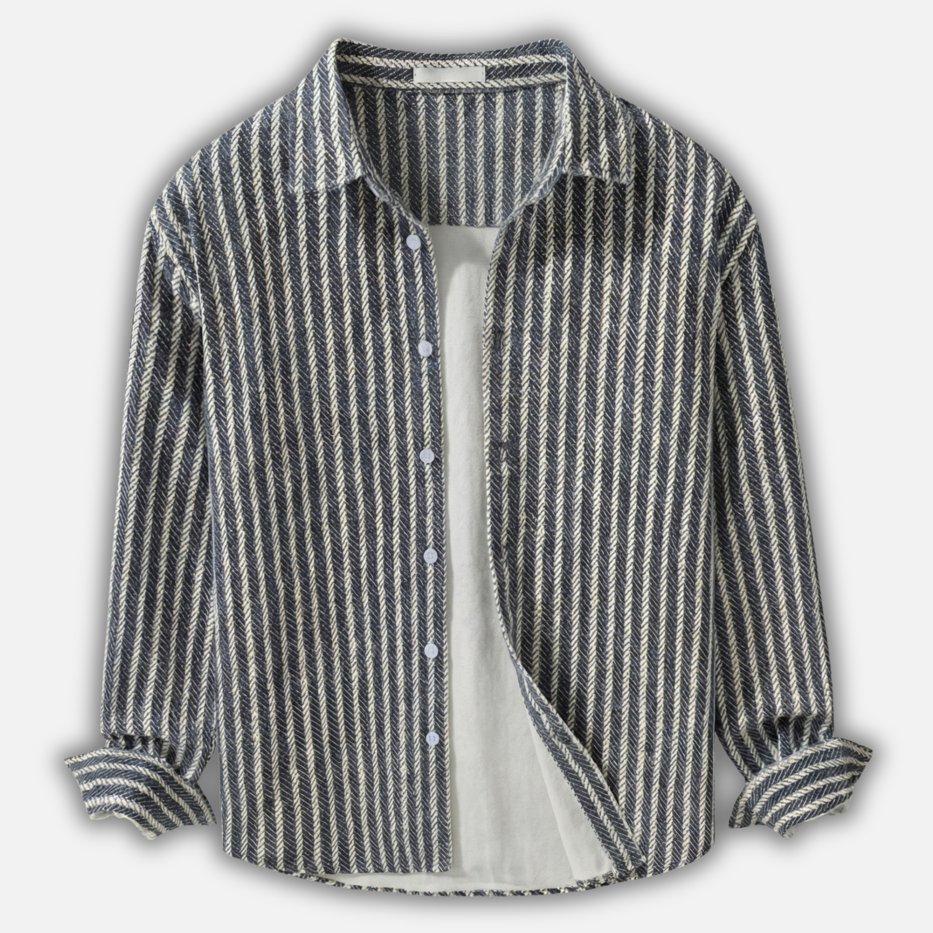 Men's Casual Striped Cotton Shirt - Everyday Wear