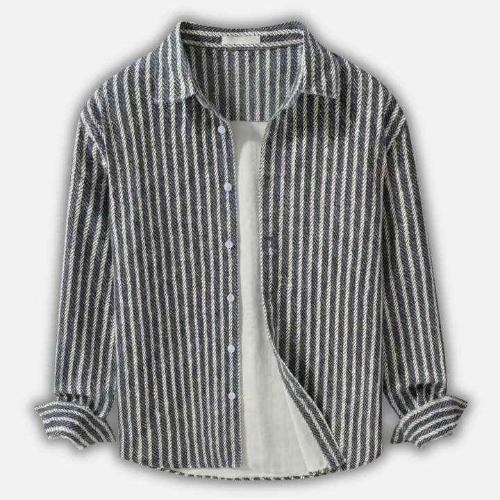 Men's Casual Striped Cotton Shirt - Everyday Wear