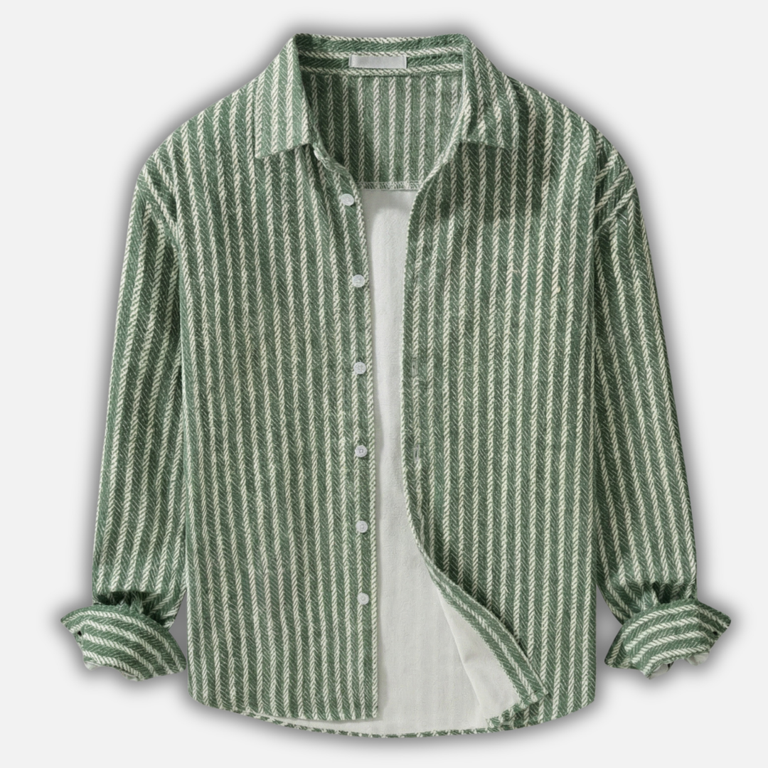Men's Casual Striped Cotton Shirt - Everyday Wear