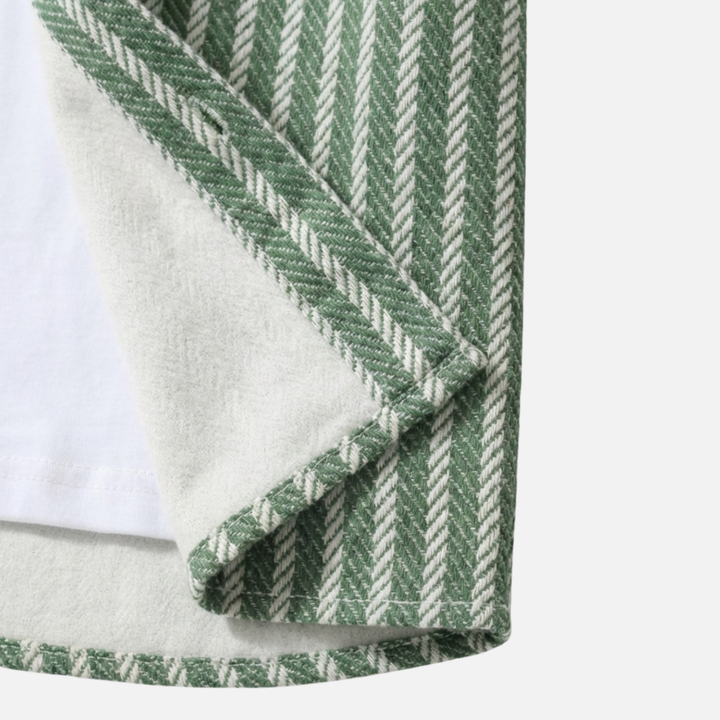 Men's Casual Striped Cotton Shirt - Everyday Wear
