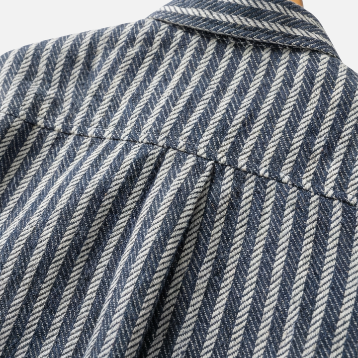 Men's Casual Striped Cotton Shirt - Everyday Wear