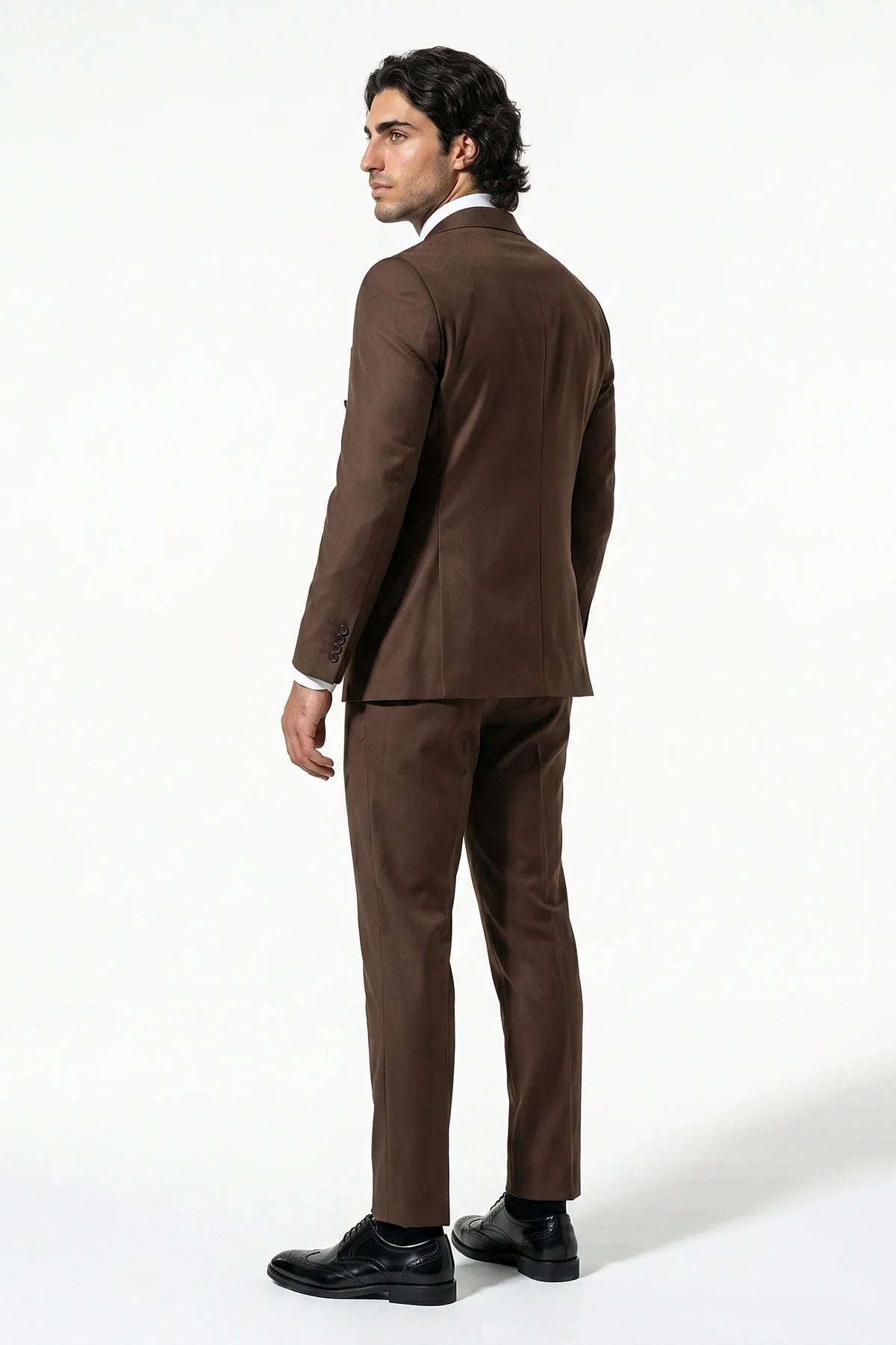 Men's Two Piece Suit Set Double Breasted Peaked Lapel Tailored