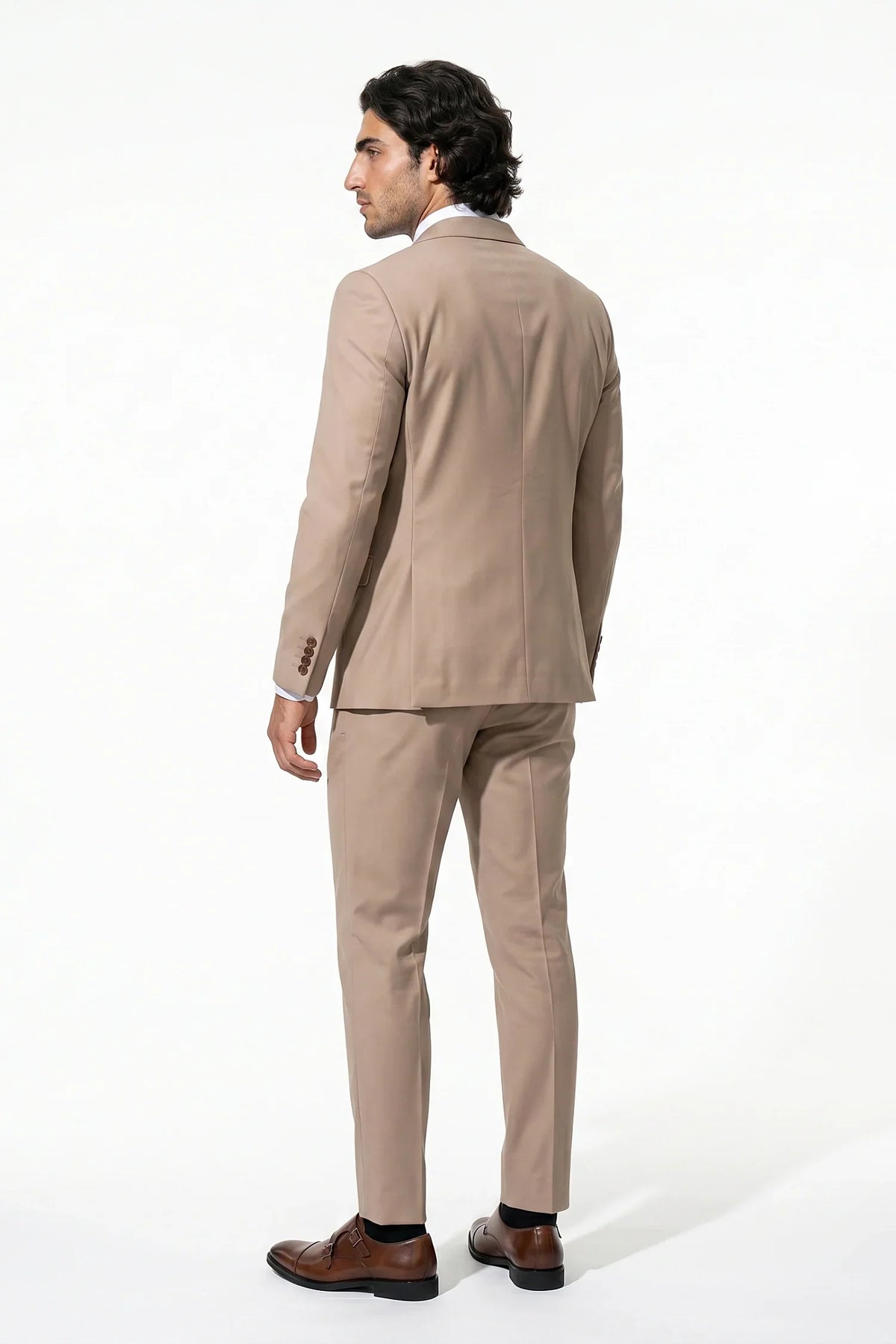 Men's Two Piece Suit Set Double Breasted Peaked Lapel Tailored