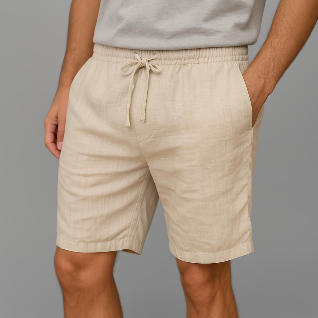 Men's Linen Shorts - Relaxed Fit Summer Casual