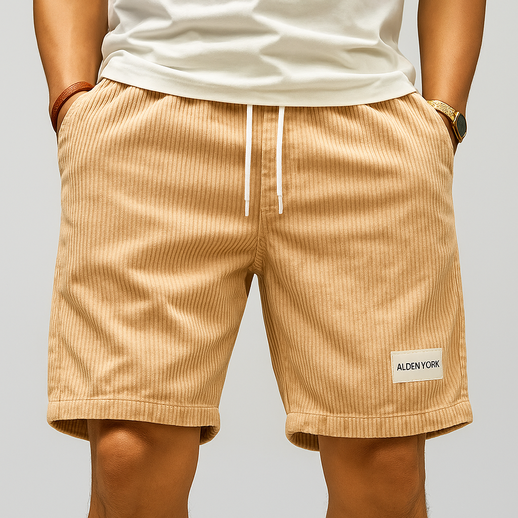 Men's Corduroy Shorts - Relaxed Fit Summer Casual