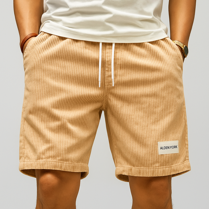 Men's Corduroy Shorts - Relaxed Fit Summer Casual
