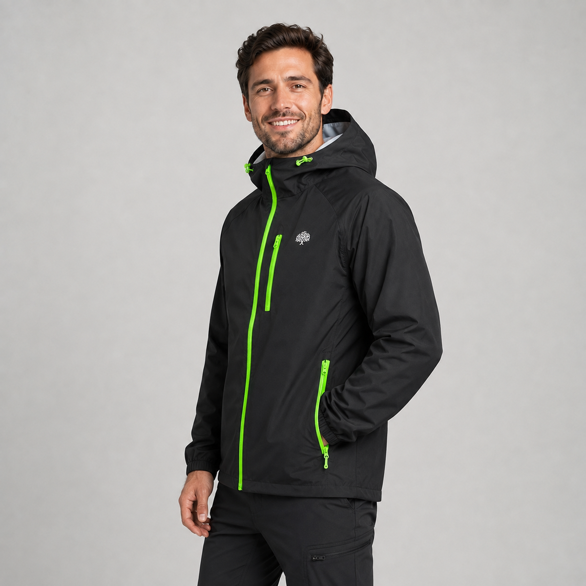 Men's Lightweight Waterproof Hooded Rain Jacket