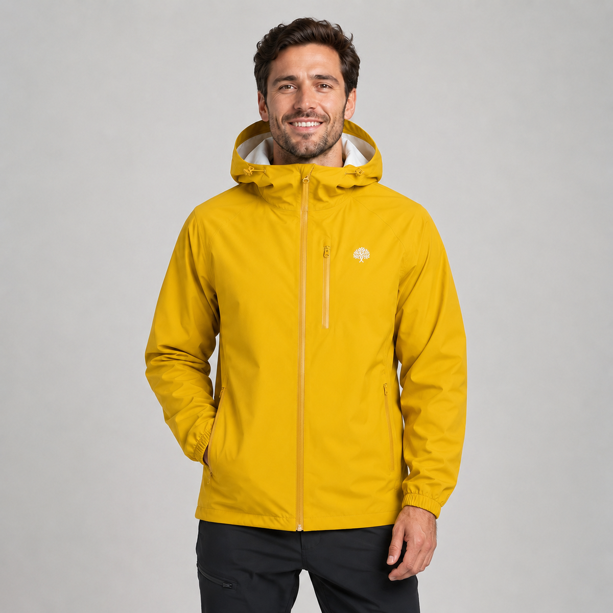 Men's Lightweight Waterproof Hooded Rain Jacket